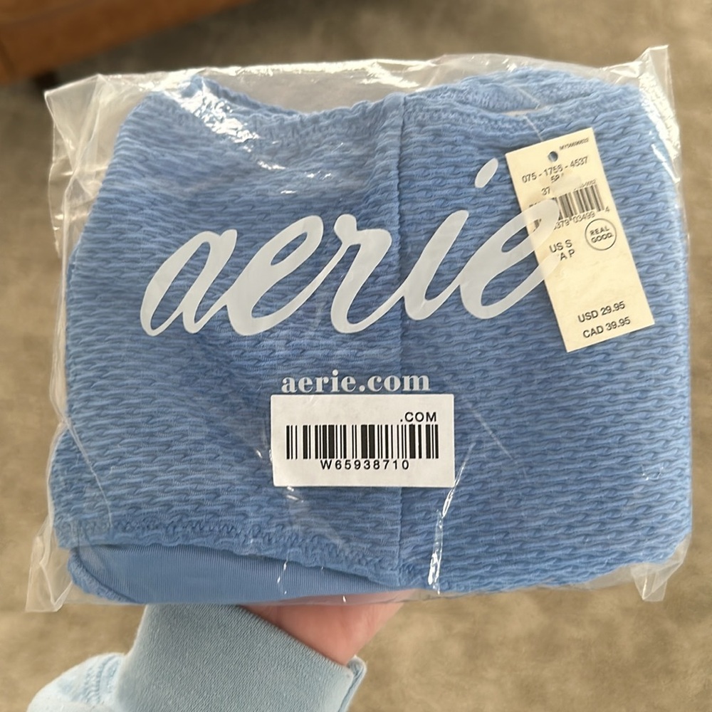 Aerie Jacquard High Waisted Bikini Bottom